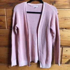Maurices pink sweater cardigan